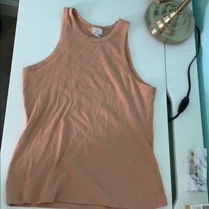 peach tan tank top
